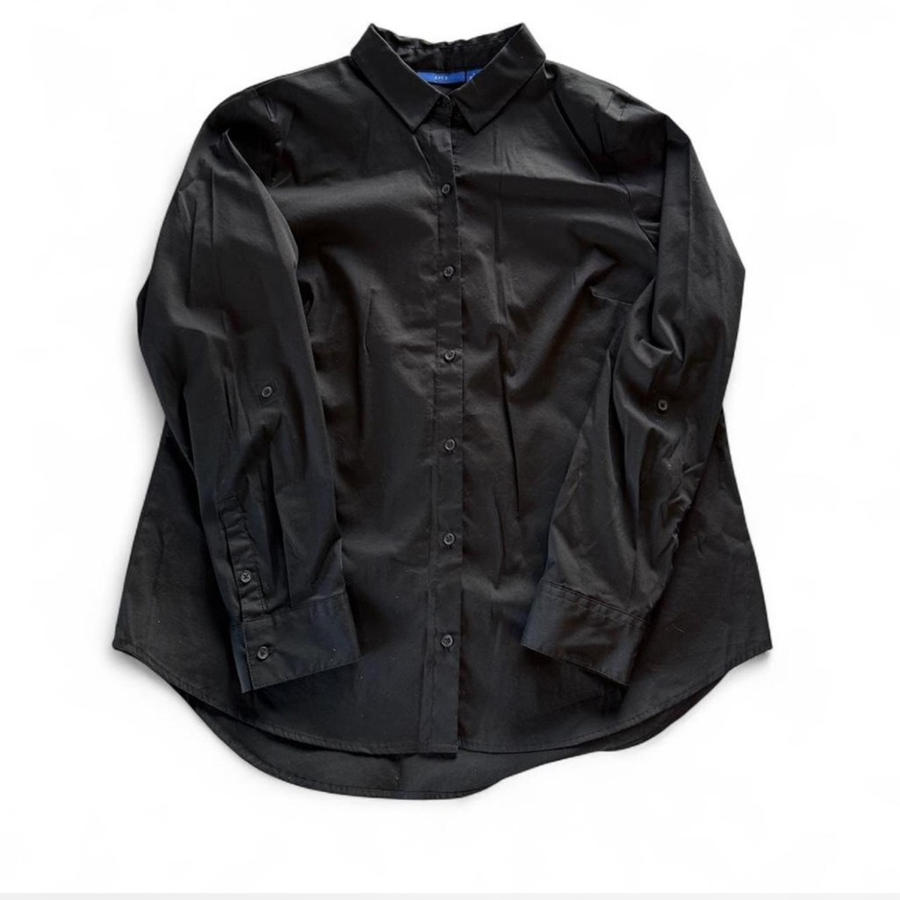 Apt. 9 Sleek Black Collared Shirt